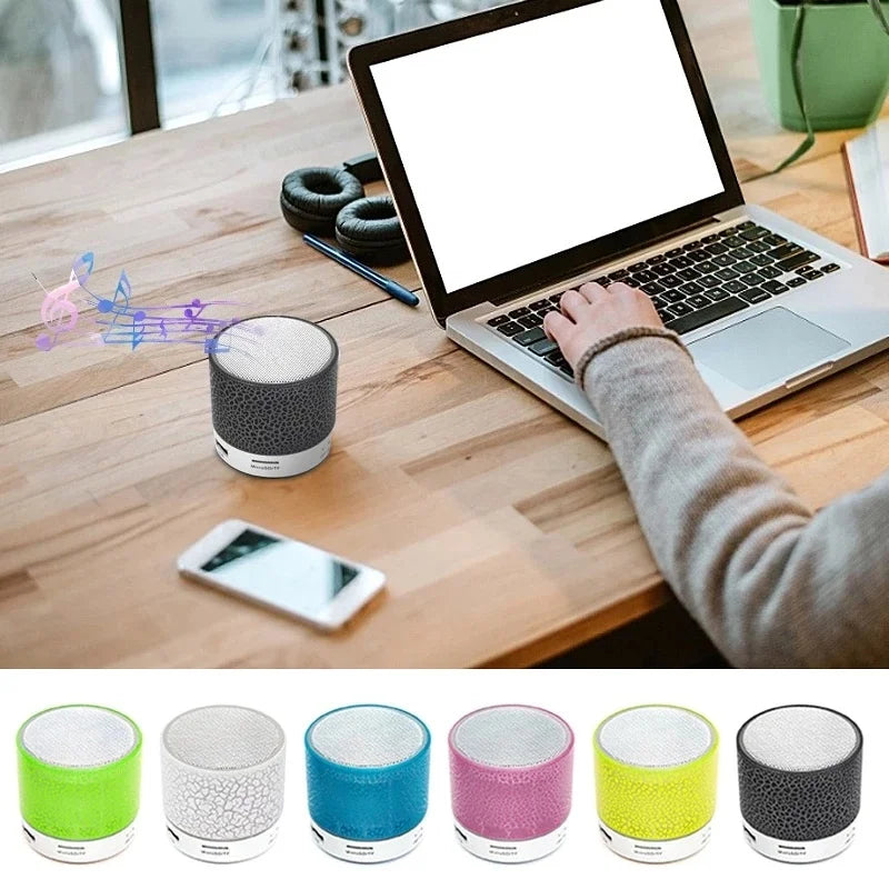 Universal Bluetooth Mini Speaker Wireless Speaker Colorful LED TF Card USB Subwoofer Portable MP3 Music Sound Column for Phones