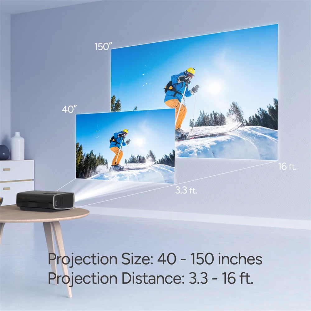 WEWATCH V56 natif 1080P Full HD projecteur de film WiFi Bluetooth haut-parleur intégré vidéoprojecteur Home cinéma avec écran trépied