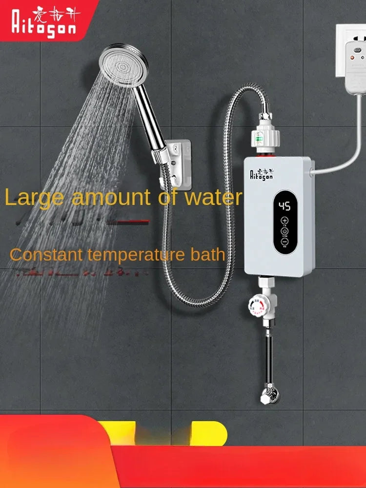 Aitopsheng instantaneous electric water heater, small simple rental bath artifact, fast heating home toilet, shower