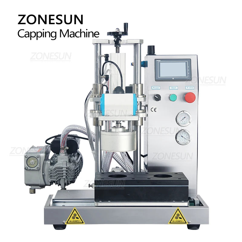 ZONESUN Jar Capping Machine Vacuum Packing Semi-Automatic Glass Bottle Can Twist Off Top Sealing Chili Sauce Production ZS-XG201