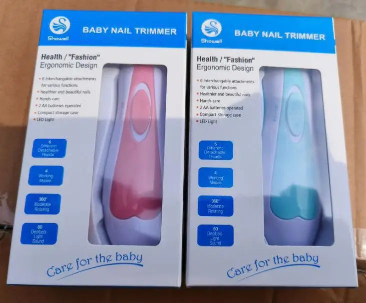 Kids Baby Nail Trimmer Electric Baby Manicure Pedicure Nail Clippers Cutter Scissors Care Set New Born Baby Nail Clipper