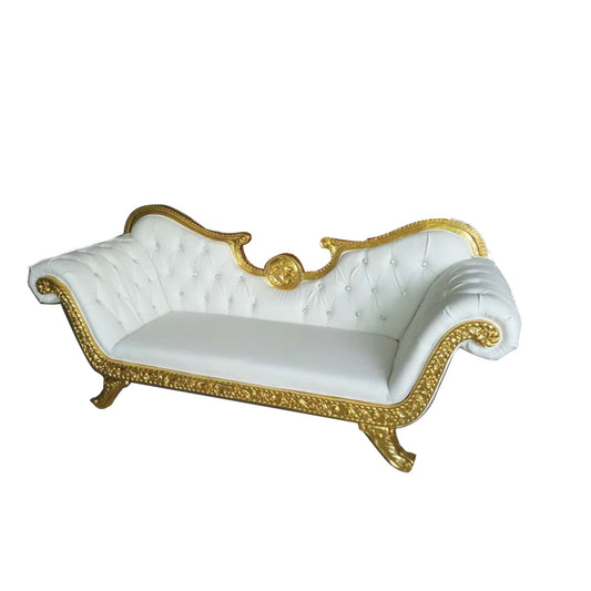 Supply royal king throne chair Luxury Gold chair purple leather hotel Low back chaise Lounge chair