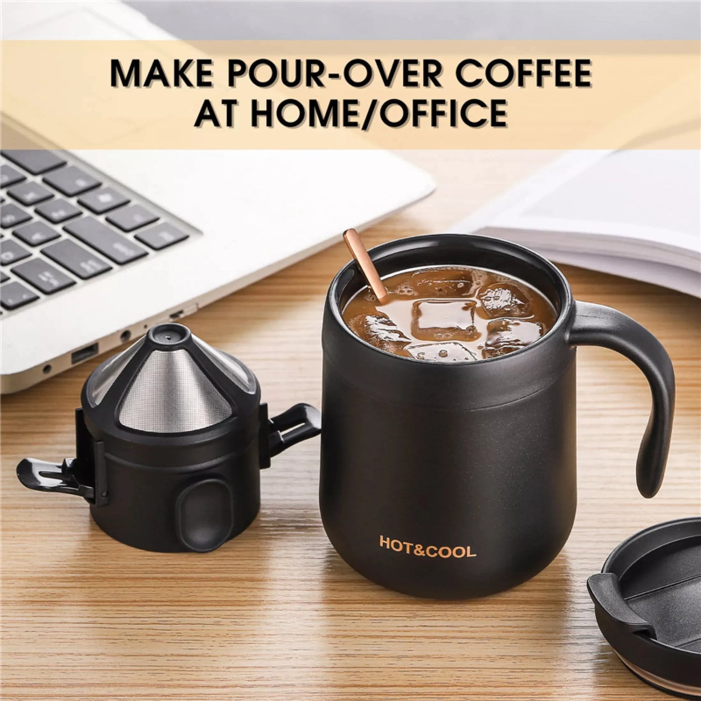 Filtre à café Portable en acier inoxydable 304, porte-goutte à café et thé, tasse réutilisable, goutteur de café, ensemble de tasses à thé, cafetière