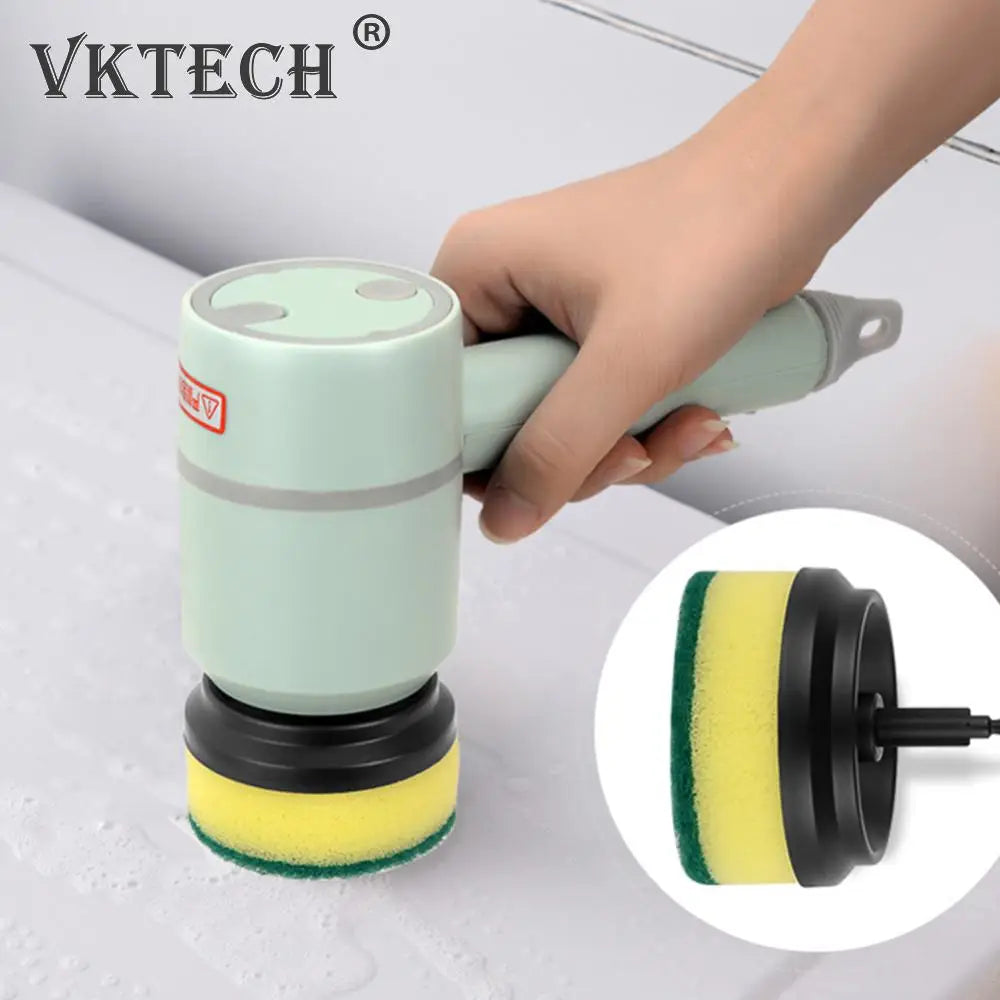 Electric Dishwashing Brush Cleaning Brush Automatic Wireless USB Rechargeable Home And Kitchen Bathtub Tile Cleaning Brushes