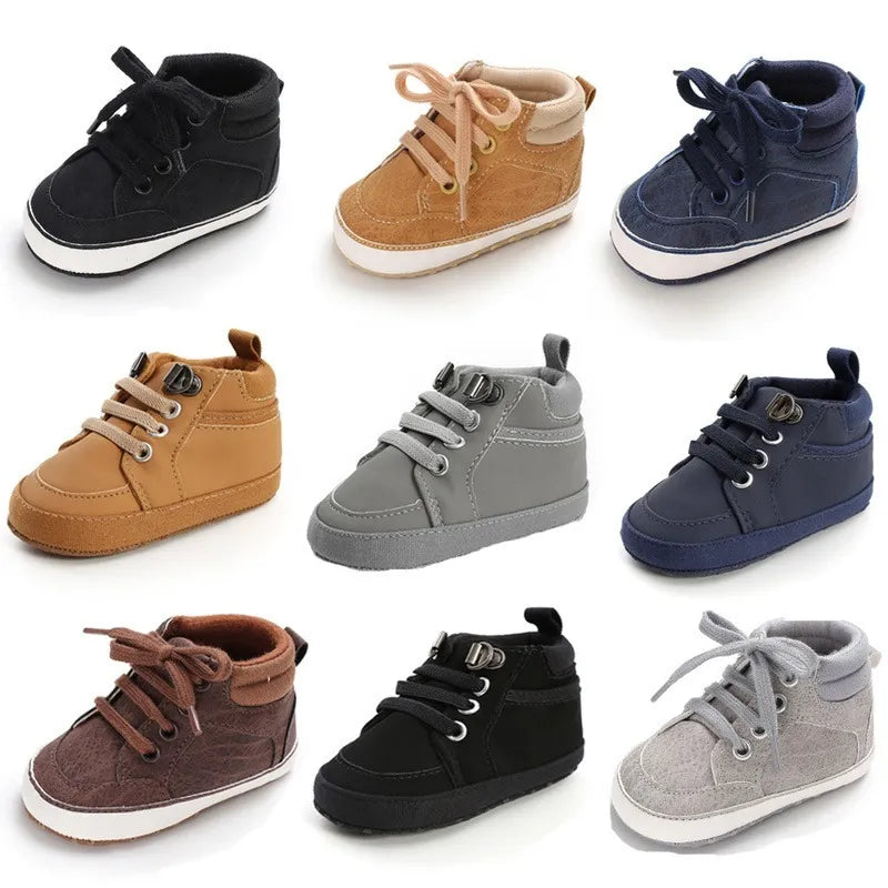 Baby Shoes Boy Newborn Infant Toddler Casual Comfor Cotton Sole Anti-slip PU Leather First Walkers Crawl Crib Moccasins Shoes