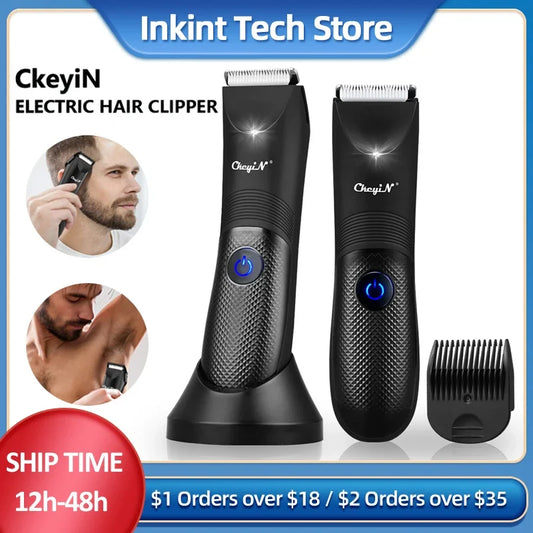 CkeyiN Hair Clipper Electric Hair Trimmer Cordless Shaver Trimmer Men Barber Hair Cutting Machine for Men USB Rechargeable Razor