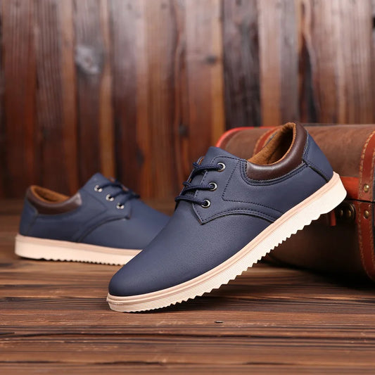 Men's Casual Shoes 2023 Summer Brand Comfortable Flat Shoes for Men Trendy Sneaker Men Lace Up Oxfords Shoes Male Leather Shoes