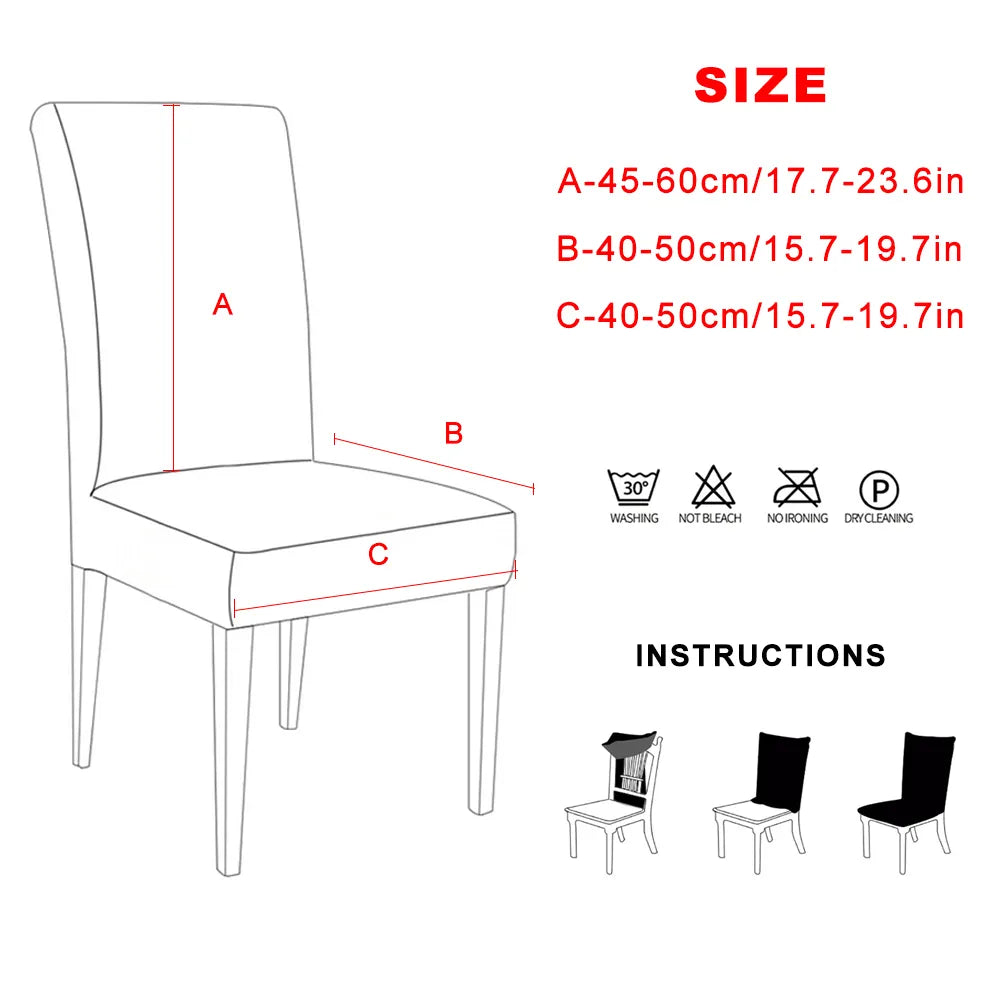 Housse de chaise en tissu pour chaises de salle à manger housse de chaise de salon pour chaises pour salle à manger/cuisine housse de chaise extensible