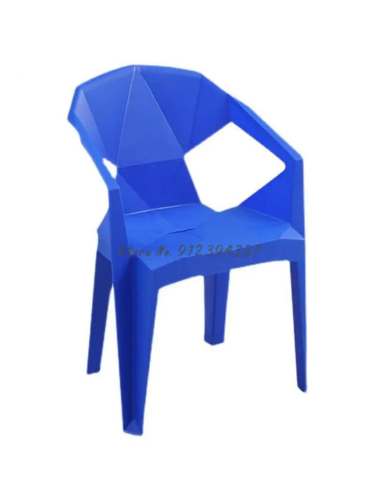 Thickened plastic chair backrest food stall simple beach chair outdoor barbecue night market plastic dining chair can be