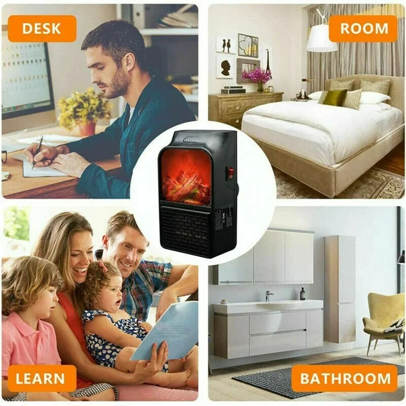 Electric Heater With Timer Remote Control Installation Heating Fan Plug In Heater Mini Fan Heaters Home Office Warmer for Winter