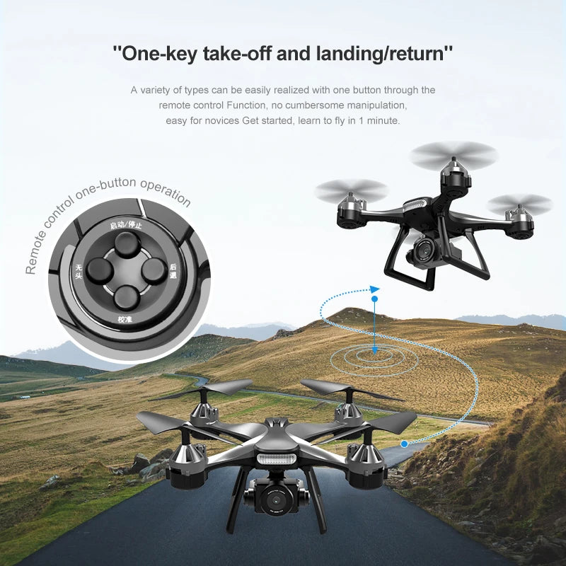 Nouveau professionnel JC801 UAV 4k HD caméra grand Angle WiFi Fpv RC aérien quadrirotor hélicoptère caméra gratuit jouet pour enfants cadeau