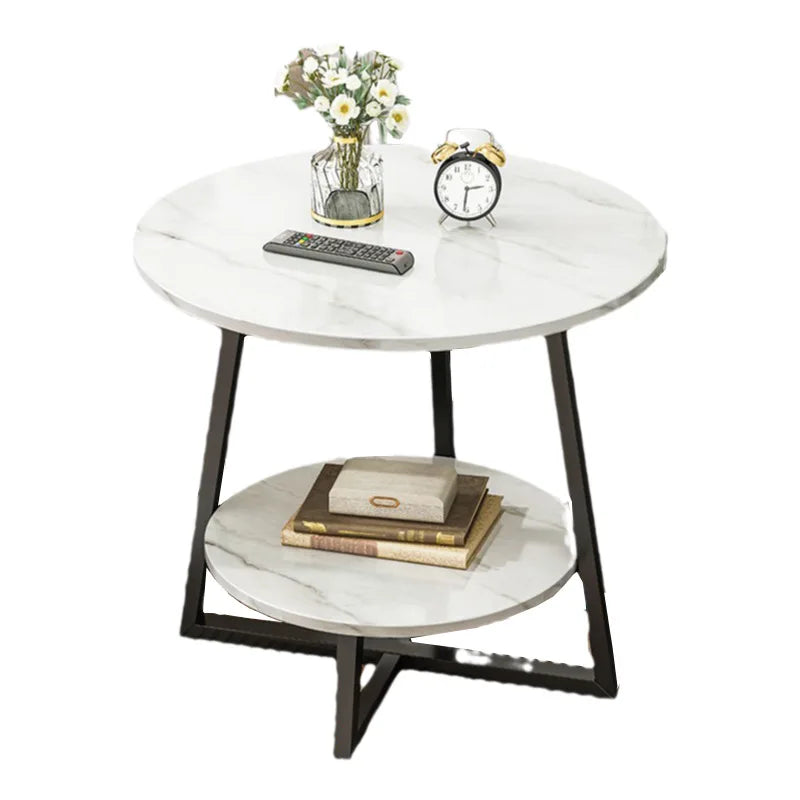 Light luxury coffee table, bedroom small round table, living room sofa side table