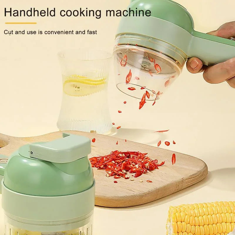 Multifunctional Electric Vegetable Cutter SlicerGarlic Mud Masher Garlic Chopper Chili Crusher Pressing Mixer Machine Accesorio