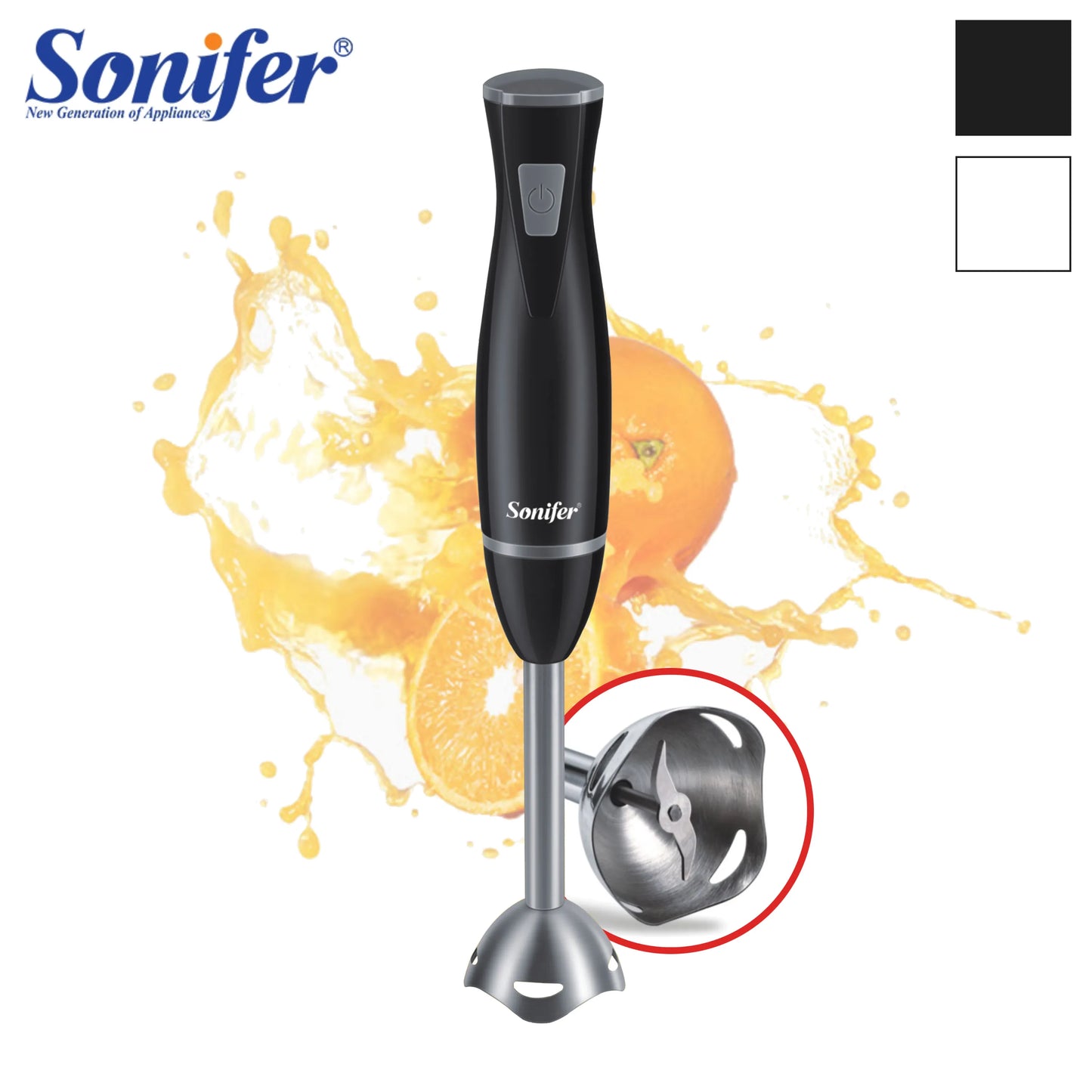 Blender Electric Food Mixer Kitchen Detachable Hand Blender Egg Beater Vegetable Stand Blend Stainless Steel Blade 220V Sonifer