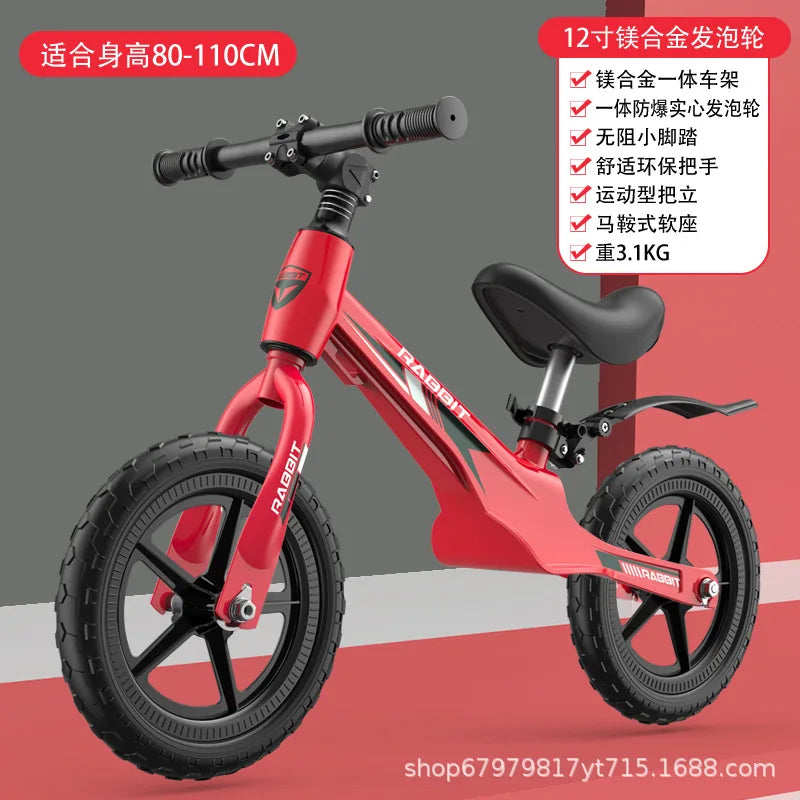 12-inch Balance Car Children 1-8 Years Old Without Pedal Scooter Boy Baby Scooter Girl Small Toy Bicycle Safety Load-bearing