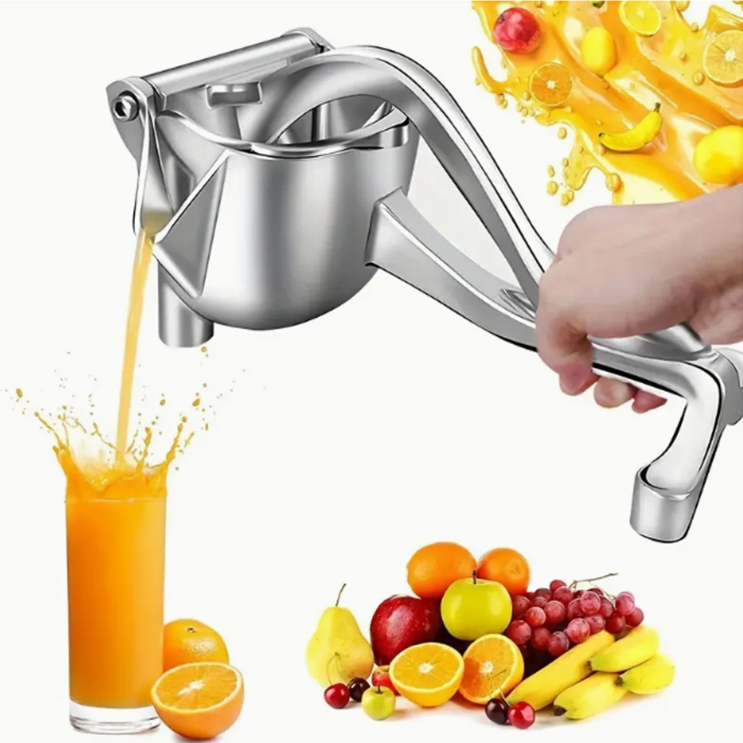 Manual Lemon Squeezer Zinc Alloy Steel Orange Squeezer Juicer Fruit Juice Citrus Press Machine Handle Press Multifunctional Tool