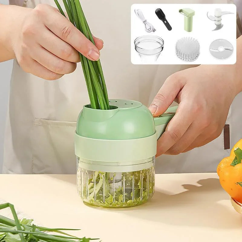 Multifunctional Electric Vegetable Cutter SlicerGarlic Mud Masher Garlic Chopper Chili Crusher Pressing Mixer Machine Accesorio