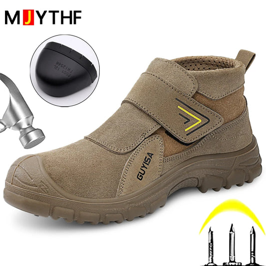 Anti Scald Welding Work Shoes Anti-smash Anti-puncture Safety Shoes Men Protective Boots Wear Resistant Male Industrial Shoes