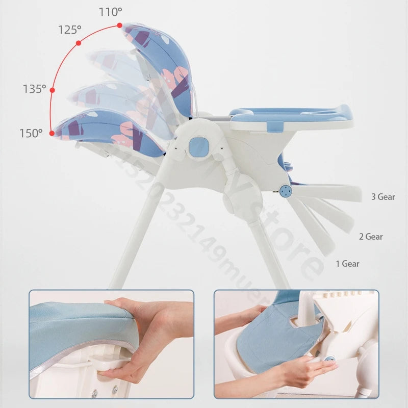 Chaise de salle à manger pour enfants/bébé de 1 à 3 ans apprenant à s'asseoir et à manger/chaise de salle à manger pliable multifonctionnelle pour bébé