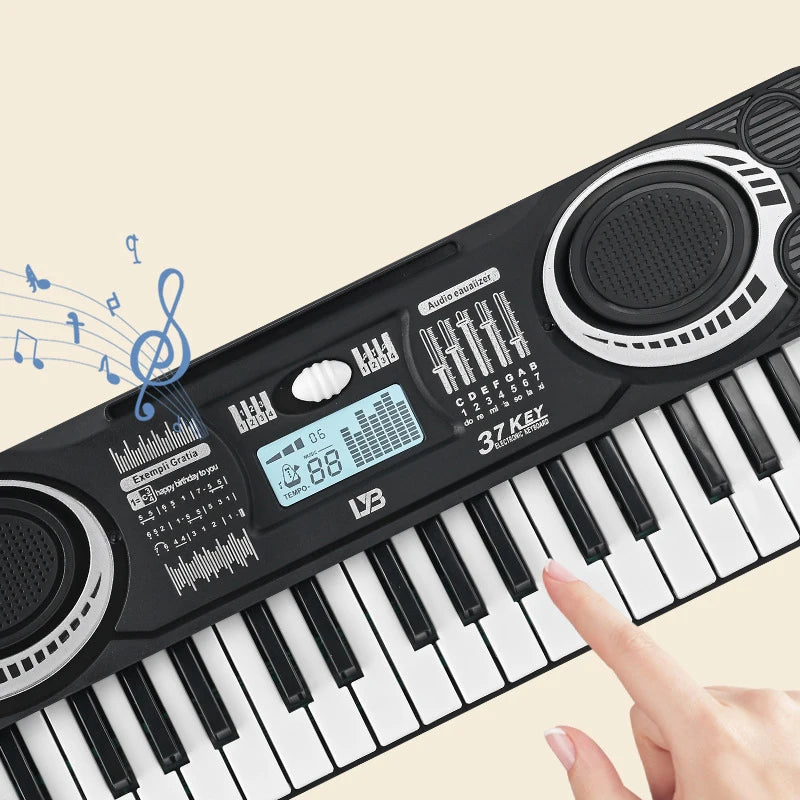 Portable 37 Keys Digital Keyboard LED Display Digital Electronic Piano Children Musical Instrument Kids Educational Toy