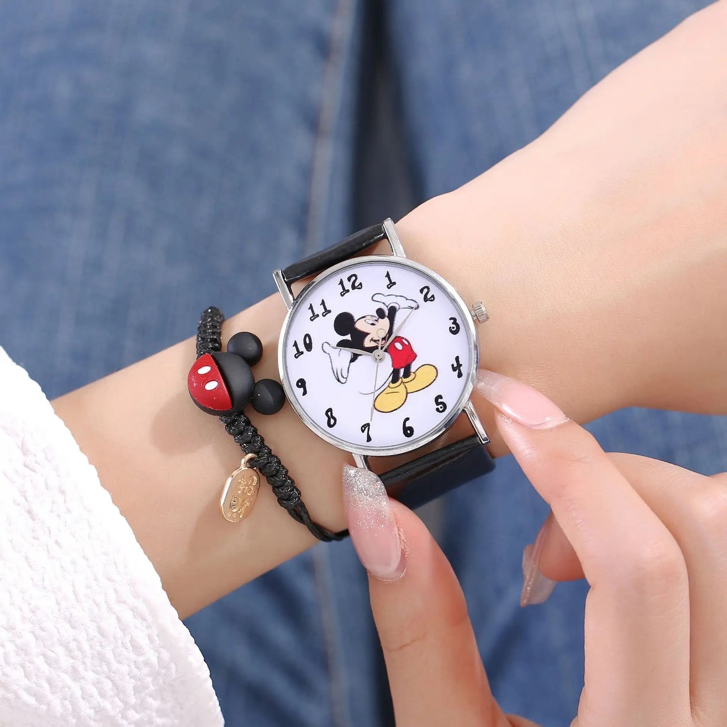 Disney mode Mickey haute qualité femmes hommes montre en acier inoxydable montre à quartz décontractée robe montre cadeau chaud Mickey Mouse marque