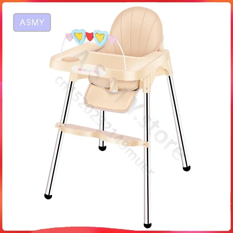 Chaise de salle à manger pour bébé, chaise de salle à manger pour enfants, table et chaises pour enfants, réglable en hauteur, avec étagère à jouets