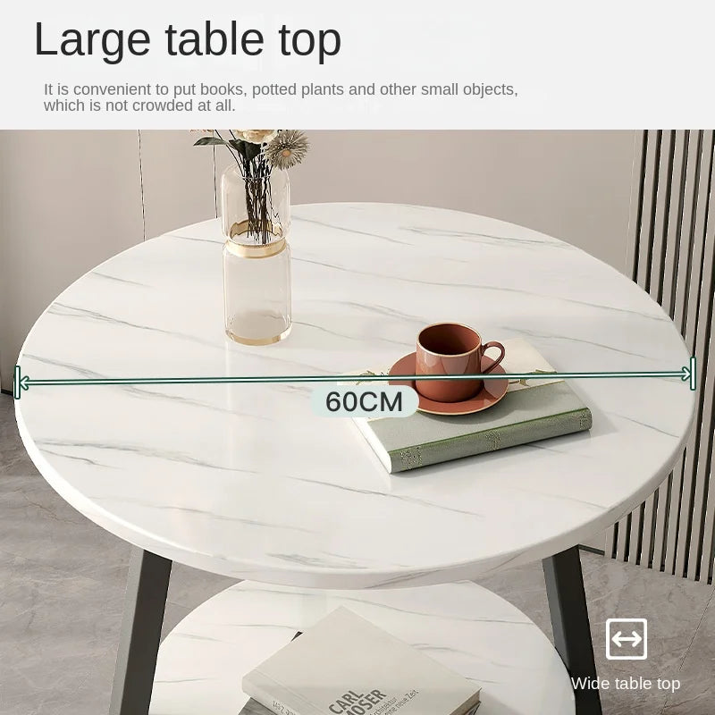 Light luxury coffee table, bedroom small round table, living room sofa side table