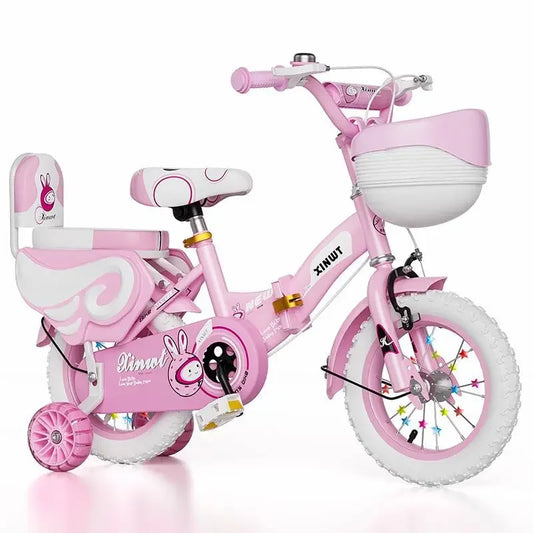 2-9 ans vélos pour enfants garçons filles vélo pliant Flash roue auxiliaire vélos réglables rose