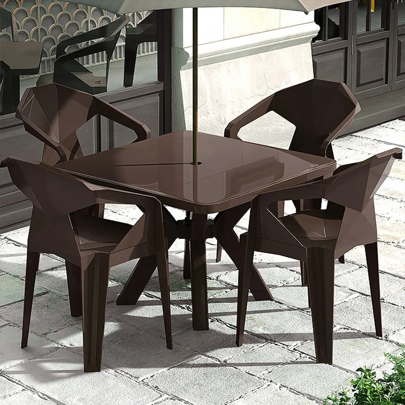 Outdoor plastic chairs, thickened beach night market, large stalls, table and chair set, dining table, back chair, restaurant