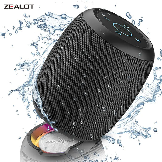 ZEALOT S53 Portable Bluetooth Speaker Outdoor TWS Connection High Quality Sound IPX6 Waterproof 10 hours use time Speaker