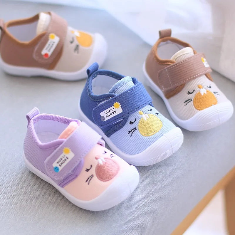 Chaussures en coton doux pour bébés filles et garçons, premiers pas, chaussures mignonnes pour nouveau-nés, pour filles et garçons, printemps et automne