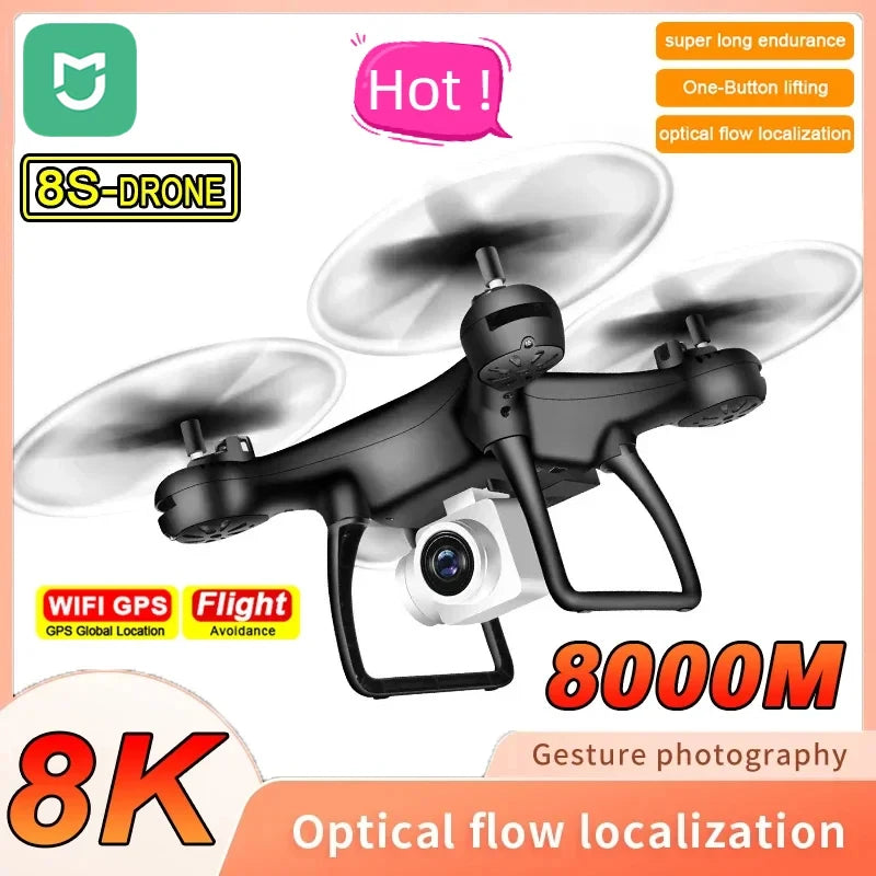 MIJIA 8S Drone 8K 5G HD caméra unique Mode de maintien élevé pliable Mini RC photographie aérienne contrôle Intelligent quadrirotor jouets