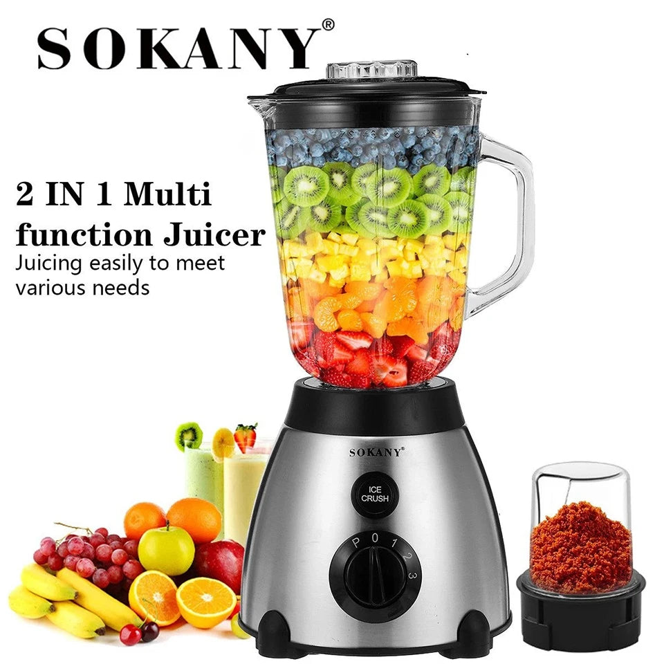 SK149S Compact Kitchen System, 400W, 2 Functions for Smoothies, Drinks, Coffee Bean Grinding Food Blender with Processor Bowl_Yu Sweetie