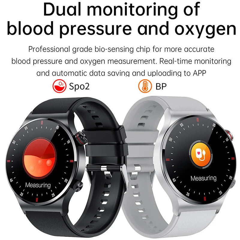 Montre connectée ECG + PPG pour hommes, bracelet d'affaires, appel Bluetooth, surveillance de la santé et du sommeil, plusieurs modes sportifs, étanche, nouveau