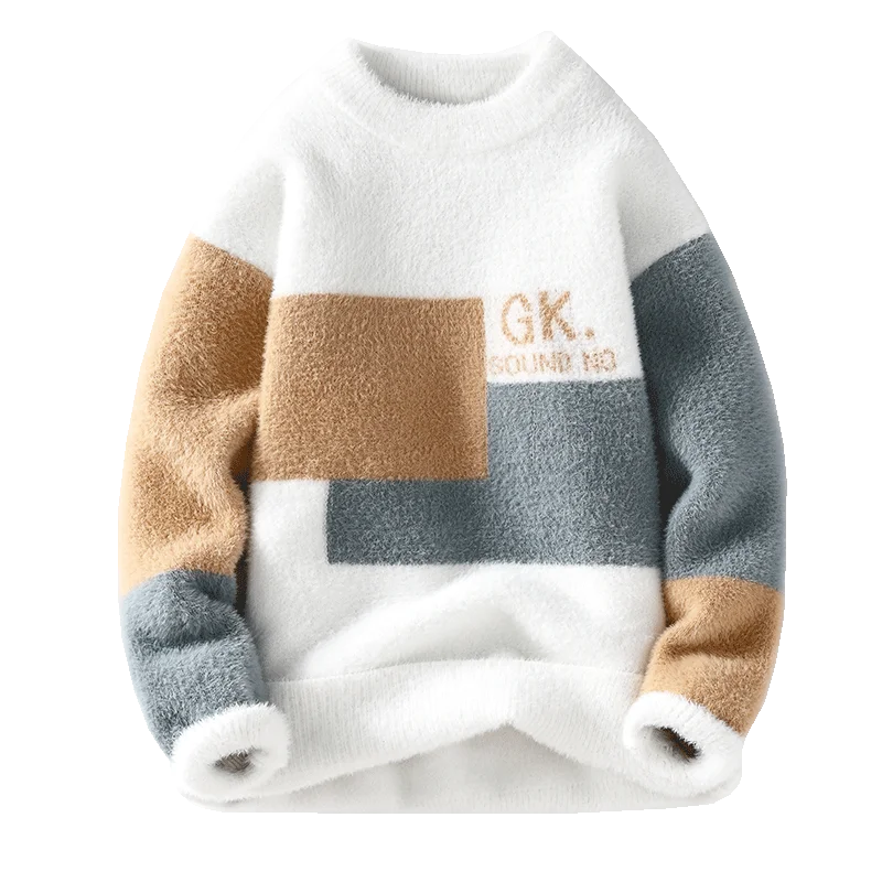 Sweaters men 2023 Winter Letter pattern thick sweater men Student youth sweaters autumn Men's wool pullovers full size S-3XL