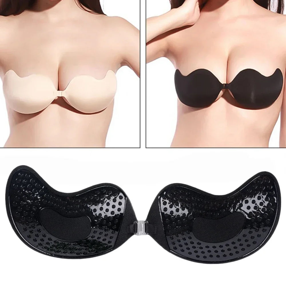 Soutien-gorge adhésif Invisible sans bretelles, soutien-gorge Push Up sans bretelles, Lingerie pour femmes, couvre-tétons en Silicone sans couture, sous-vêtements Bralette.