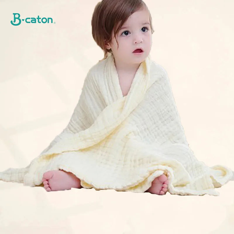 Serviette de bain pour bébé, 100% coton, pour garçons et filles, couverture pour nouveau-né, peignoir, 6 couches de gaze, gant de toilette, emmaillotage pour nourrissons