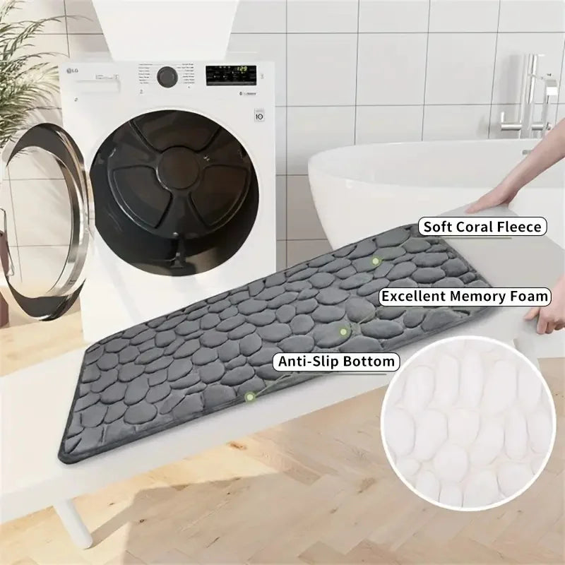 Bathroom Non-slip Mat Memory Foam Soft Absorbent Rug Home Toilet Bedroom Kitchen Doorway Washable Carpet Bathroom Accessories