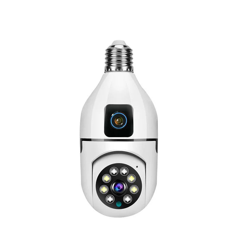 Saikiot V380 4MP 8MP 4K E27 360 Bulb WIFI Dual Lens Camera Bulb Color Night Vision CCTV Security IP Indoor Dual Lens Bulb Camera _Winnie Lin