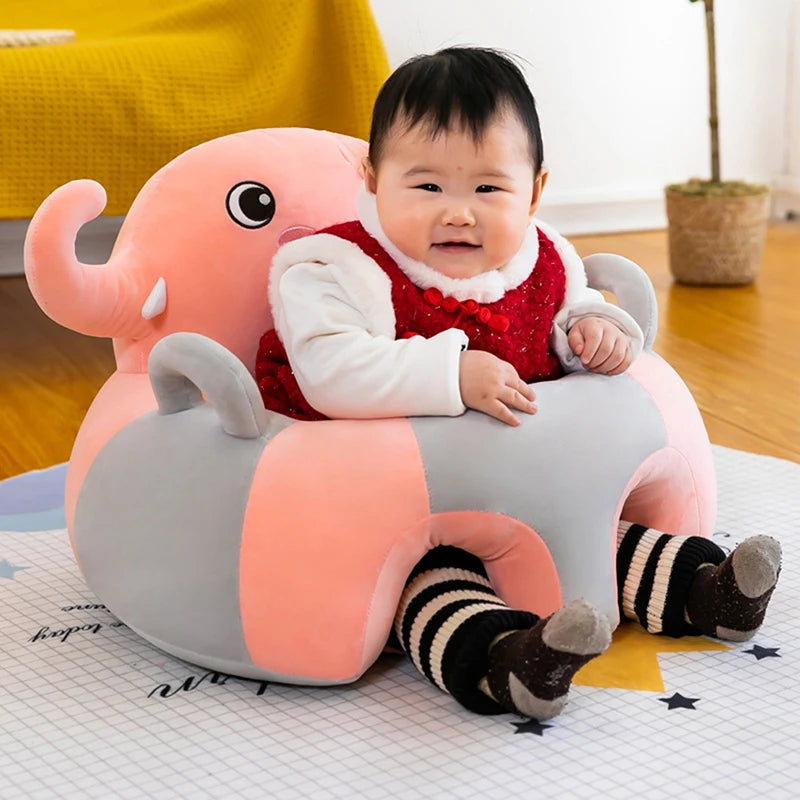 Baby Sofa Support Seat Cover Plush Chair Learning To Sit Comfortable Cartoon Toddler Nest Puff Washable Baby Floor Plush Lounger