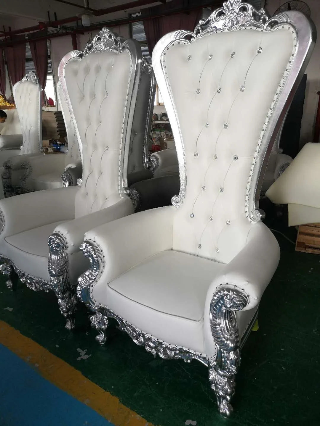 Luxury Royal Cheap King Throne Chair Pink Wedding Chair For Bride And Groom