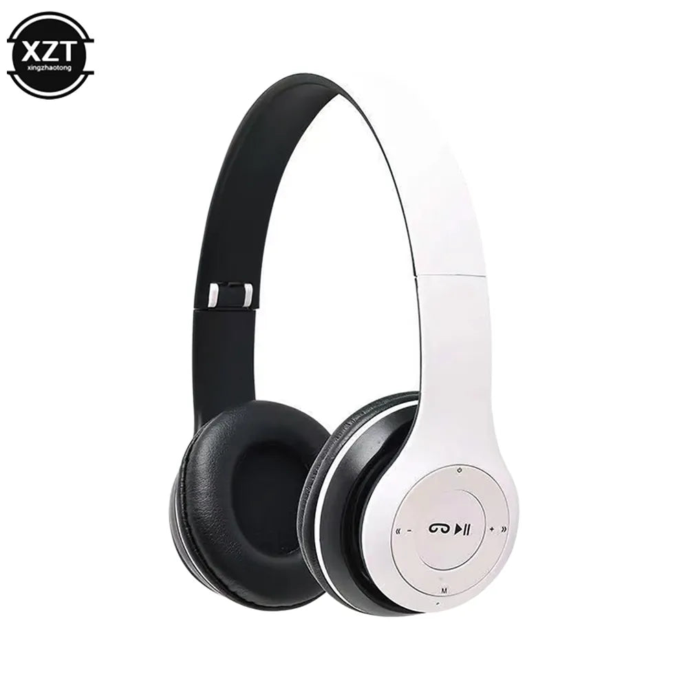 Stereo P47 Headphones 5.0 Bluetooth Headset Folding Wireless Sports Game Earphone Support Memory TF Card for Huawei Xiaomi