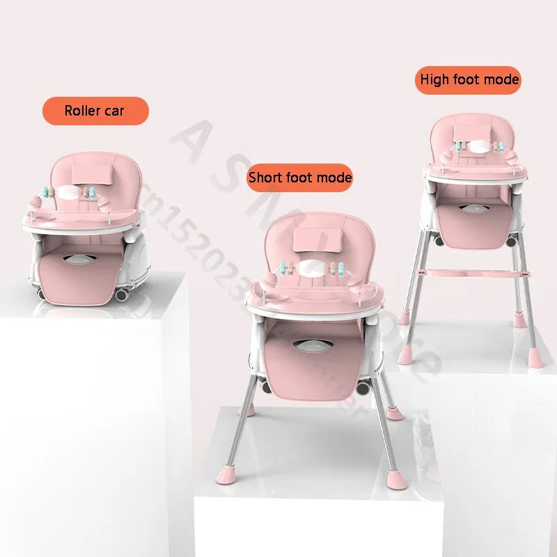 Chaise haute pliante pour bébé, chaise haute de salle à manger pour enfants, Table d'alimentation et chaise pour bébés, siège rehausseur pour tout-petits