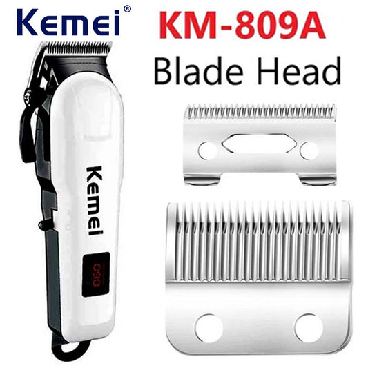 KM-809A Professional Hair Clipper Blade Professional Stagger-Tooth 2-Hole Clipper Blade Carton Steel Clipper Accessories