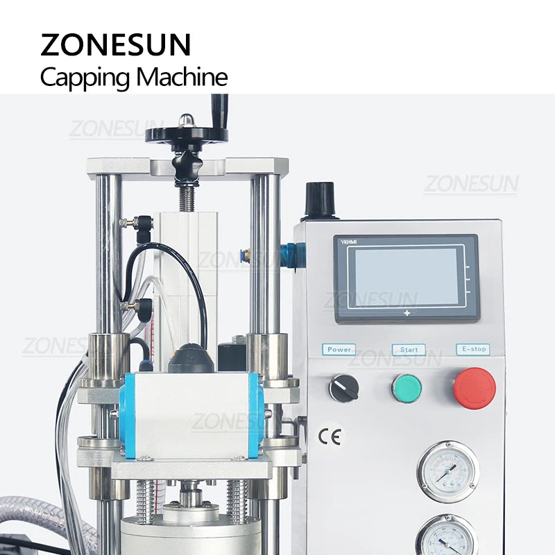 ZONESUN Jar Capping Machine Vacuum Packing Semi-Automatic Glass Bottle Can Twist Off Top Sealing Chili Sauce Production ZS-XG201