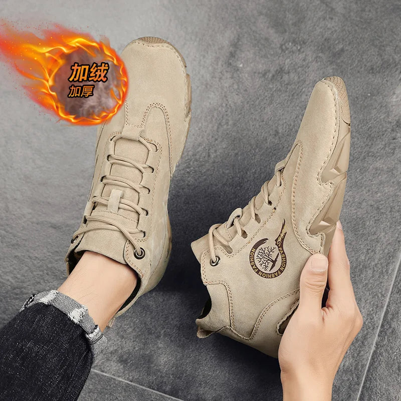 men boots 2023 New Winter Slippers Warm Men Shoes Waterproof Non-Slip Plush Sneakers Male tenis shoes Boots Men Sneakers Winter