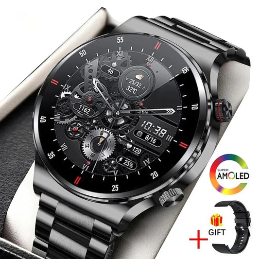 Montre connectée ECG + PPG pour hommes, bracelet d'affaires, appel Bluetooth, surveillance de la santé et du sommeil, plusieurs modes sportifs, étanche, nouveau