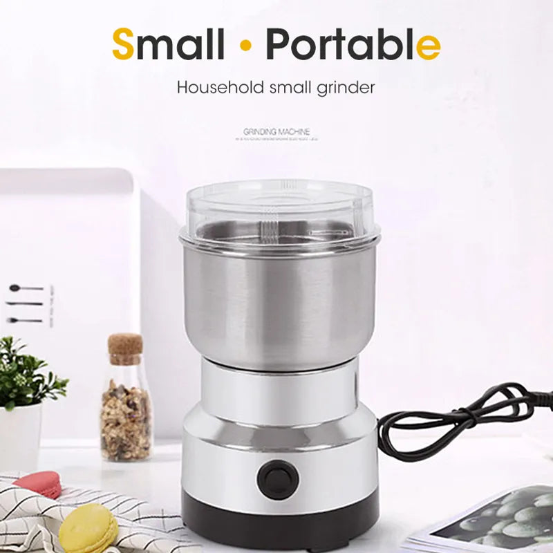 Mini Electric Grinder Household 300ml Ultrafine Baby Food Pulverizer Coffee Grinder Spice Pepper Grinder Grain Mill 2/4 Blades_Yu Sweetie