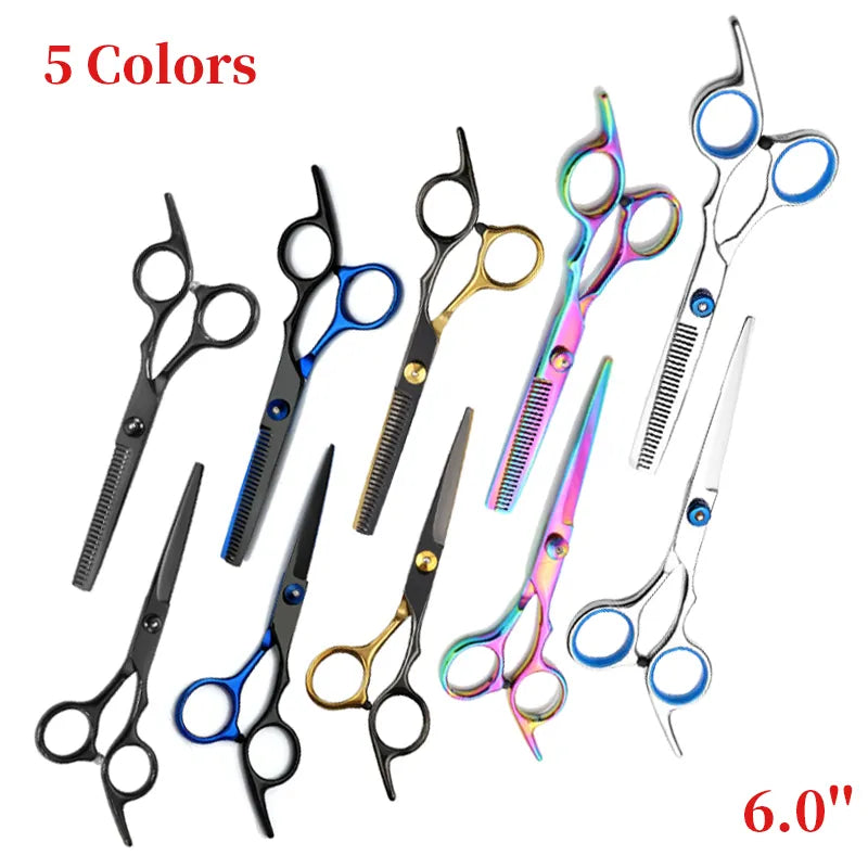 Hairdressing Scissors 6 Inch Hair Scissors Professional Hairdressing Scissors Cutting Thinning Scissors Barber Shear Accessories