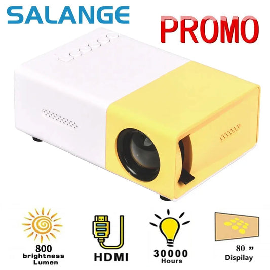 Salange YG300 Mini projecteur LED Yg300 Version améliorée 1000 Lumen 320x240P HDMI USB Audio lecteur multimédia à domicile